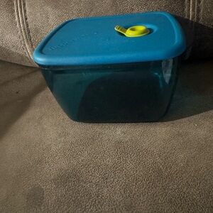 Tupperware Teal Container with Lid